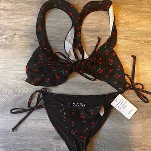 For love and lemons cherry Bikini set